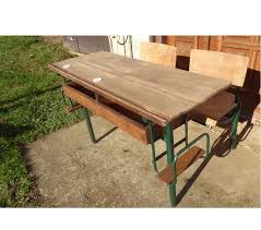Ancien bureau écolier en bois et teck. Pupitre Ecolier Ancien 2 Places Annees 1950 Bertaucourt Epourdon 02800 Meubles Pas Cher D Occasion Vivastreet