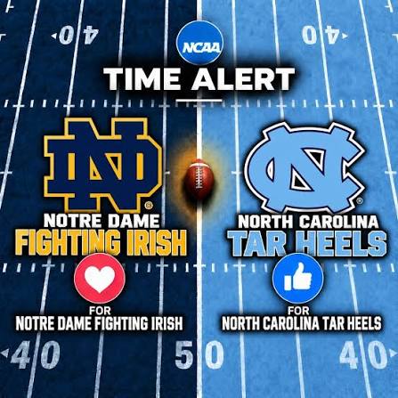 🗓️ CONFIRMED: The Notre Dame Fighting Irish vs. North Carolina Tar Heels  game has been rescheduled. 🔥 A blockbuster showdown in college football —  where glory and heartbreak are separated by just one