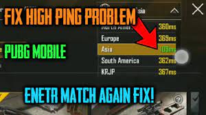 Fix Enter Match Again Pubg Mobile Fix High Ping Pubg Mobile Reduce Ping In Pubg Mobile Youtube
