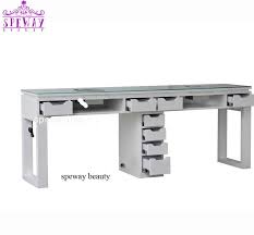 2019 Luxury Manicure Nail Table With Glass Top And Vacuum Nail Salon Interior Salon Interior Nail Logo
