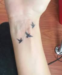 Birds In My Area Now Loving My New Birds Wrist Tattoo No Turning Back Now Bird Tattoo Wrist Tiny Bird Tattoos Tattoos