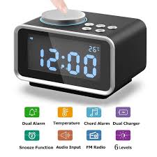 Idee per camere da letto dalle dimensioni proporzionate: Radiosveglie Display A Led Per Camera Da Letto Radio Fm Luxacury Orologio Radio Con Sveglia Ufficio Funzione Snooze Termometro Interno Casa Sveglia Multifunzione Digitale Doppio Caricatore Usb Ufficio Elettronica Sitfoundation Org