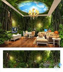 To make a cottage living room feel like a welcoming, comfortable sanctuary, you need to pile on the layers. Deep Forest Forest Theme Space Entire Room Wallpaper Wall Mural Decal Idecoroom