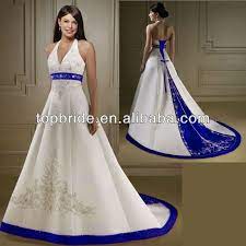 S1366 Real Designer Luxury Train Royal Blue And White Wedding Dresses Royal Blue Wedding Dr Blue Wedding Dress Royal White Wedding Dresses Royal Wedding Dress