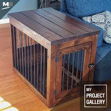 Rustic Dog Kennel End Table Project By Bennie On My Project Gallery In 2020 Coffee Table Dog Crate Dog Crate End Table Wood Dog Kennel