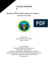 Proposal usaha ini merupakan salah satu cara untuk mendorong, menerapkan, dan mengembangkan keterampilan. Contoh Proposal Produk Kesehatan Lakaran