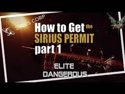 Elite Dangerous Davy Dock Sirius Permit P1 Youtube