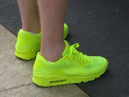 Black And Lime Green Sneakers Ny Fashion Week Spring 2012 The Art Of Fabulous Shoes Neon Nike Shoes Nike Neon Tennis Shoes Outfit