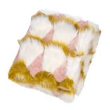 New anthropologie coren faux fur throw blanket pink yellow new. Anthropologie Bedding Anthropologie Coren Faux Fur Throw Blanket Poshmark