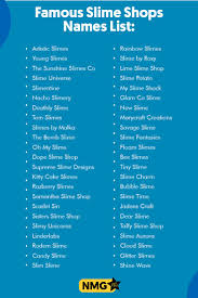 Famous Slime Shops Names List Slime Shop Name Generator Shop Name Ideas Slime Shops Name Generator