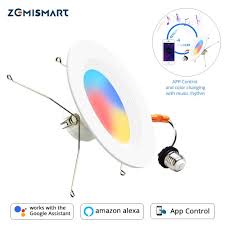 Check spelling or type a new query. Smart Wifi Downlight Tuya Alexa Google Home Dimmable 6 Inch Ceiling Recessed Light Rgbcw Color Changing Lamp