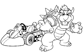 There has been a big increase in coloring books especially for people in the last 6 or 7 years. Bowser Mario Kart Coloring Page Coloring Home