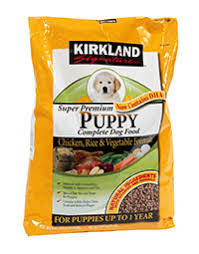 According to dog food guide , kirkland signature dog food is produced through a partnership with diamond pet foods, the same manufacturer for the production of taste of the wild, solid gold, and premium edge. Kirkland Signature Puppy Formula Chicken Review