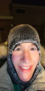 Didn't set any record today but any run is better than no run. 💪❄️ Every  part of my body froze today.