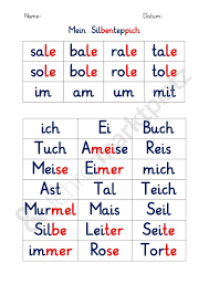 Silbenteppich Zum Taglichen Lesenuben 1 Klasse Unterrichtsmaterial In Den Fachern Daz Daf Deutsch Lesen Uben Lesen Lernen 1 Klasse Lesen Lernen
