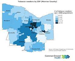 What are the zip codes of rochester ny? Tobacco Vendors By Zip Code Common Ground Health