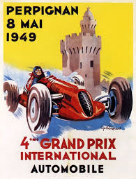 Details About 1949 Car Racing Perpignan Grand Prix Automobile Race France Vintage Poster Repro Racing Posters Auto Racing Posters Vintage Racing Poster