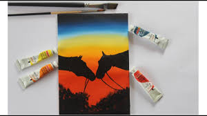 Maybe you would like to learn more about one of these? Horse Silhouette Sunset Acrylic Painting Horse Acrylic Painting On Canvas For Beginners Youtube