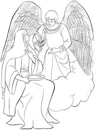 Angel appears to mary and joseph and tell them about birth of jesus coloring pages to color, print and download for free along with bunch of favorite angel appears to mary coloring page for kids. Angel Gabriel Visits Mary Coloring Page Free Coloring Library