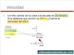 Calcular La Velocidad Con Distancia Y Tiempo Youtube