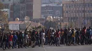 The south african government summoned the military to quell what began as protests over the imprisonment montclair mall looted today. V7uhmgaonxcmmm