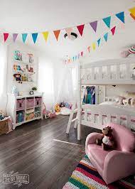 A Modern Rainbow Toddler Bedroom Makeover Reveal The Diy Mommy Toddler Bedroom Makeover Rainbow Toddler Bedroom Toddler Bedrooms