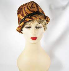 Vintage 1960s Hat Faux Fur Asymmetrical Cloche Sz 22 5 1960s Hats Vintage Vintage Fashion