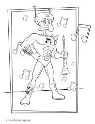 The Spongebob Squidward As Sour Note Coloring Page Coloring Pages Spongebob Coloring Spongebob Drawings