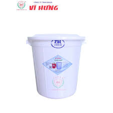 Thùng tròn 25 Lít màu trắng