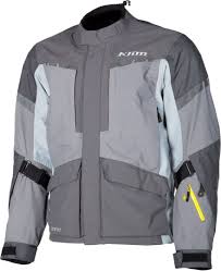 klim carlsbad goretex motorcycle jacket grey clothing