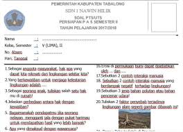 Jul 16, 2018 · 2. Soal Uts Kelas 5 Sd Semester 2 Kurikulum 2013 Revisi 2017 Dan Kunci Jawaban Dicariguru Com