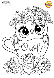Cuties Coloring Pages For Kids Free Preschool Printables Slatkice Bojanke Cute Animal Coloring Book Owl Coloring Pages Cute Coloring Pages Coloring Books