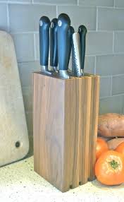 Exquisite and functional butcher block cutting boards, kitchen islands or countertops are staples of any household that is seeking elegant accessories and a practical piece of the puzzle towards cooking unforgettable meals. How To Build A Wooden Knife Block Diy Knife Block Plans Wwgoa Woodworkers Guild Of America