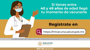 Se recomienda que acudan a la vacuna desayunados e hidratados. Salud Mexico On Twitter Para Todas Las Personas Entre 40 Y 49 Anos Llego Su Momento De Recibir La Vacuna Contra Covid19 Registrate En Https T Co 6lkeeh9v6d Cuidate E Informate En Fuentes Oficiales
