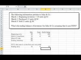 Now, let's try to find the cost of goods sold for the entire year by calculating with our formula. Calculate Ending Inventory Using The Fifo Method Youtube