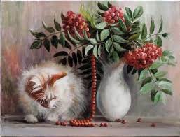 Бусы Из Рябины. Paintings, art gallery, russian art