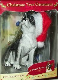 The village is located within birch run township. New Sandicast Christmas Ornament Boston Terrier Dog Santa Hat Black White Nib 5 99 Picclick