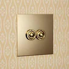 Uk Unlacquered Brass Two Gang Push Button Light Switch Unlacquered Brass Brass Light Switches And Sockets
