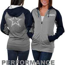 Nike Dallas Cowboys Ladies Die Hard Full Zip Performance Hoodie Ash Navy Blue Dallas Cowboys Women Dallas Cowboys Outfits Dallas Cowboys