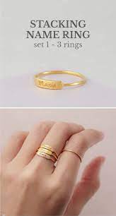 Sterling Silver Name Ring Anniversary Gift For Her Mother S Day Gift Idea Gold Name Ring Sentimental Gif Name Rings Christmas Gift Jewelry Name Jewelry