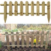 Fence ornamental fence garden fence picket fence iplsu 3,20m h35cm in 3 colours. Picket Fencing