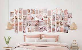 Bedroom aesthetic bedroom photo wall collage. Amazon Com Wall Collage Kit Aesthetic Pictures Pink Room Decor For Teen Girls Vsco Posters For Bedroom Dorm Photo Wall Art Rosy Collage Prints Kits 60 Set 4x6 Inch Posters Prints