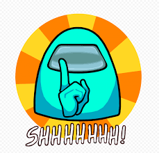Hd Cyan Among Us Crewmate Shhh Logo Png In 2021 Png Text Logo Text
