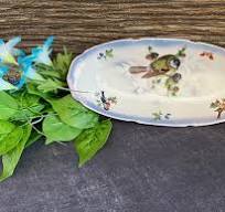 Leuchtenburg Germany Bird Plate: Oval Serving Dish ...