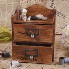 2 Layers Retro Old Stye Unique Wooden Jewelry Box Case Trinket Box Multipurpose Storage Boxes Drawer Storage Cabinet Brown 9 85 15 00 Shipping
