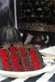 My mom would always make this velvet red cake cake from scratch on christmas when i was growing up. Red Velvet Halloween Cake The Seaside Baker