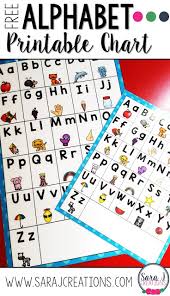 printable alphabet chart classroom freebies