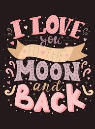 I love you to the moon and back personalized valentines day mug gift for boyfriend husband valentines day gift for him customizable mug s480. Vector Image Of The Inscription I Love You To The Moon And Back On The Dark Background Color Illustration For Valentine S Day Fo Stock Illustration Illustration Of Design Beautiful 133895945