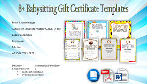 Thriveinchaos.us however, in some cases, a certificate may also contain the mission of the company, the slogan or whatever is simple for the withdrawal of the product. Babysitting Gift Certificate Template Free 7 New Choices