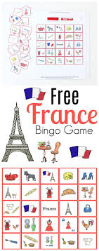 Free France Bingo Printable Game For Kids Mom Collaborative France For Kids Printable Activities For Kids French Activities